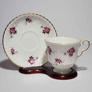 Princess House Teacup and Saucer Pink Roses Vintage